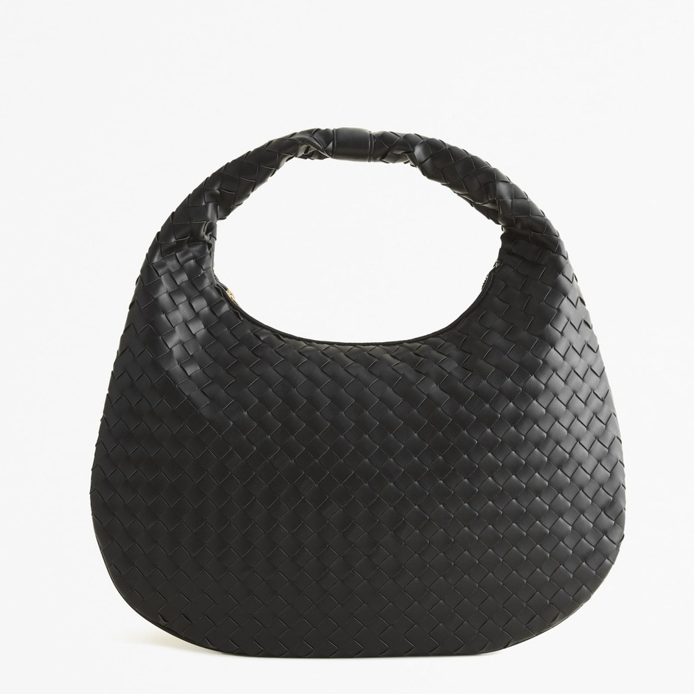 Abercrombie & Fitch Black Woven Hobo Shoulder Bag
